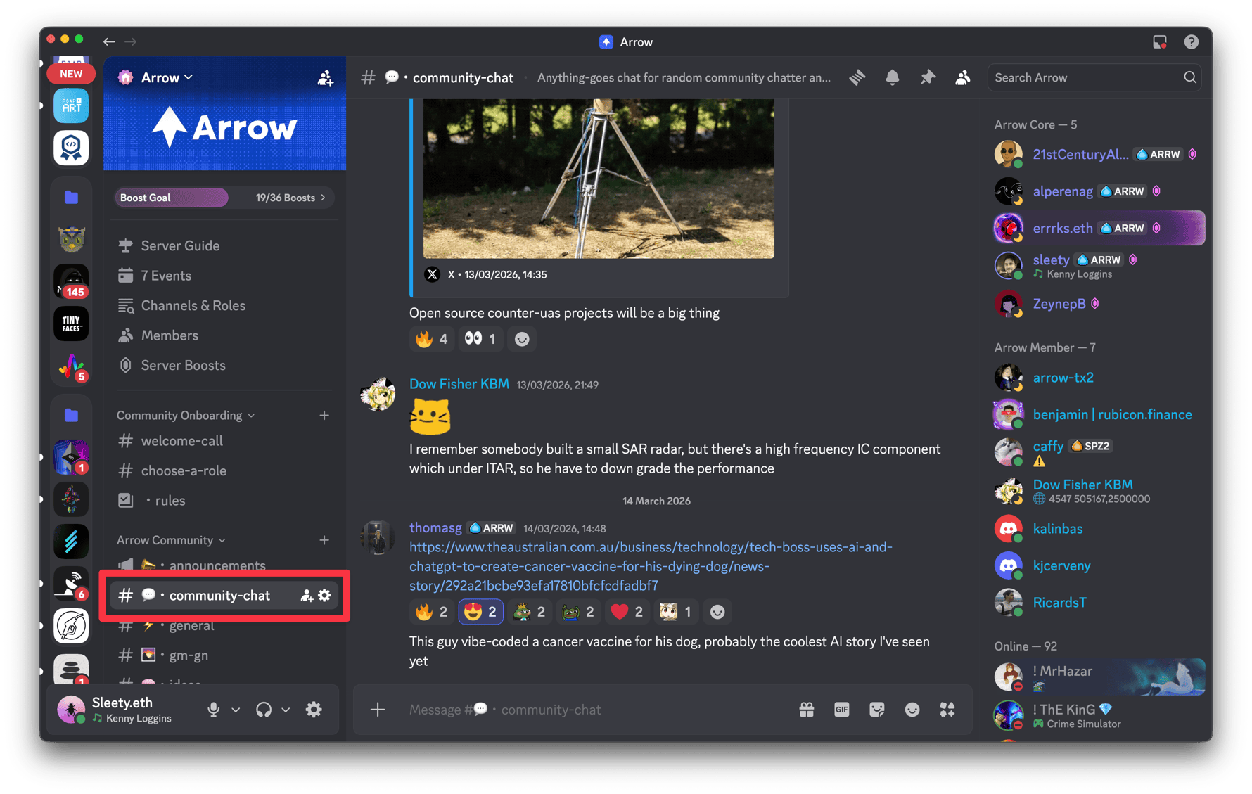 Arrow Discord server